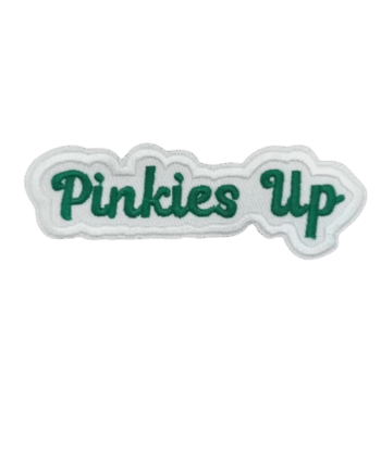 Pinkies up Aka iron on embroidery patches
