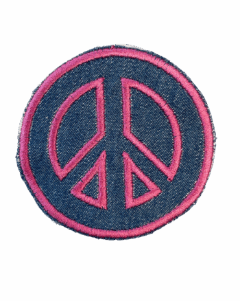 Denim Peace iron on patch