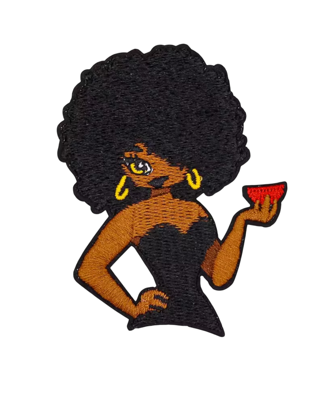 Beautiful Afro iron on melanin patches