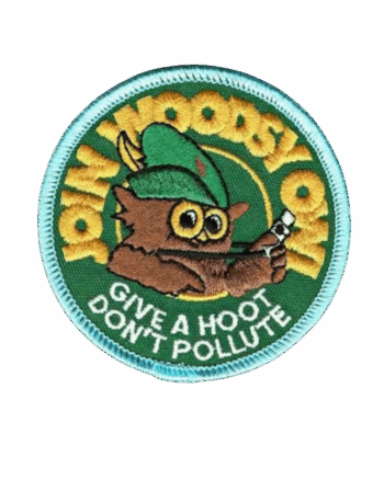Woodsy give a hoot iron on embroidery patches