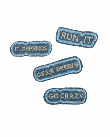 4pcs denim Chris brown breezy bowl iron on patch set