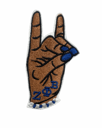 Zeta phi beta hand 1 iron on patches