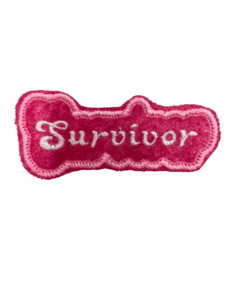 Survivor breast cancer awareness pink iron on velvet patch
