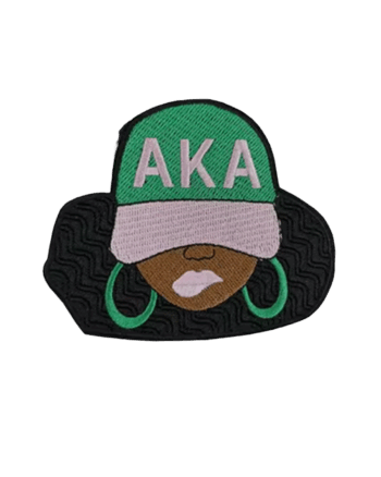 AKA lady iron on embroidery patches