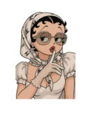 Betty melanin girl heat transfers