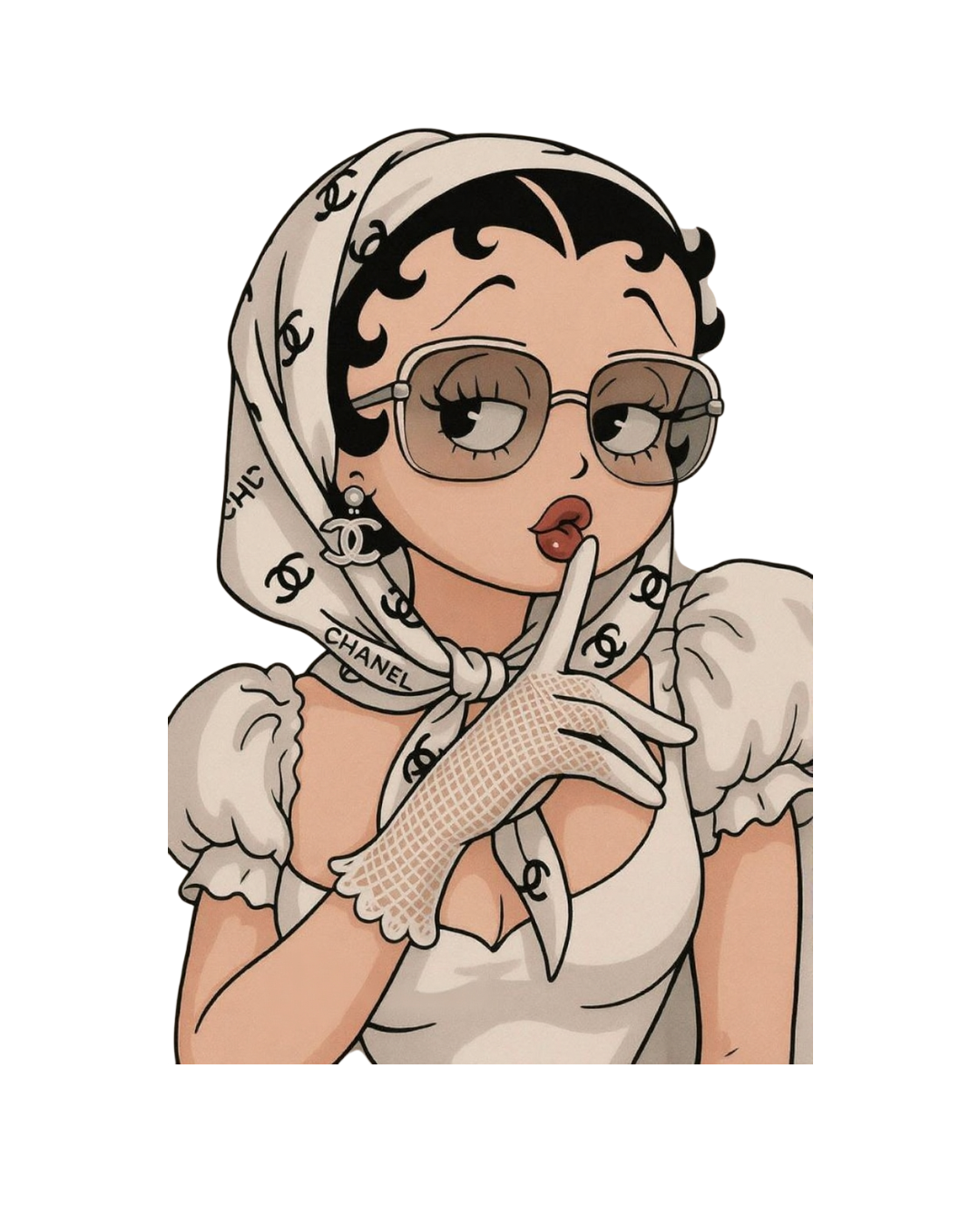 Betty melanin girl heat transfers