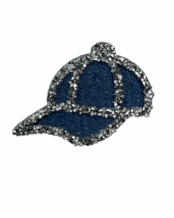 Small hat flower iron on rhinestone patches for t-shirt sweater jackets