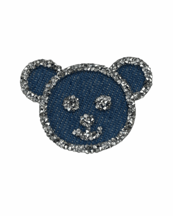Small bear flower iron on rhinestone patches for t-shirt sweater jackets