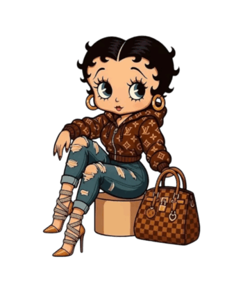 Brown fashion betty boop transfers