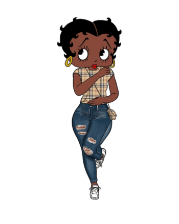 Pattern Betty melanin boop heat transfers