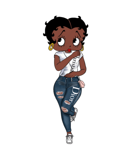 Fashion Betty melanin girl heat transfers