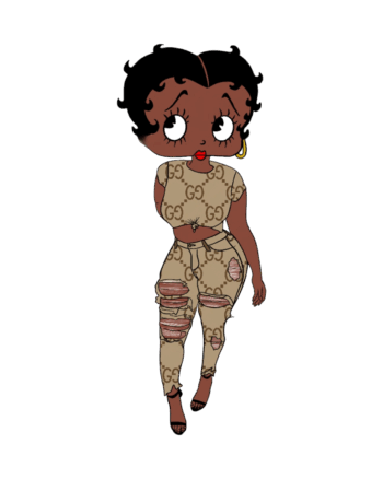 Pattern G Betty melanin boop heat transfers