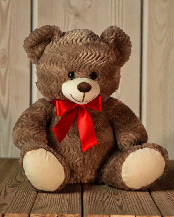 Personalized 10" Sitting Honey Bear with Shirt: Custom Name text