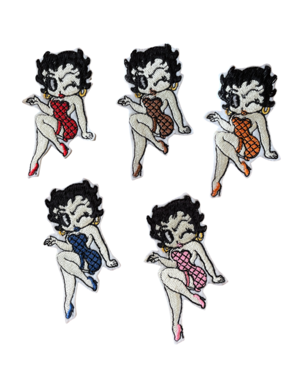 Betty boop iron on melanin patches