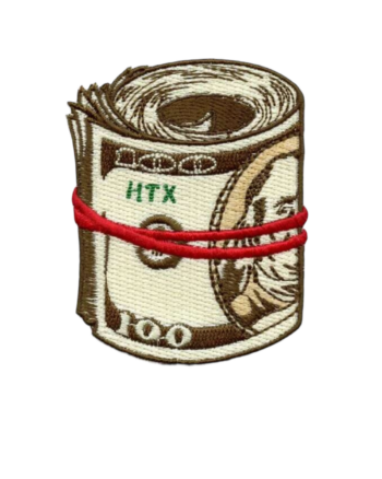 Roll money iron on patch