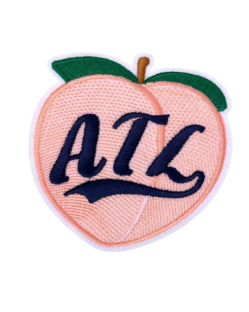 ATL peach iron on patch