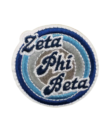 Round Zeta phi beta iron on patches