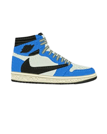 Fashion blue sneaker iron on patches
