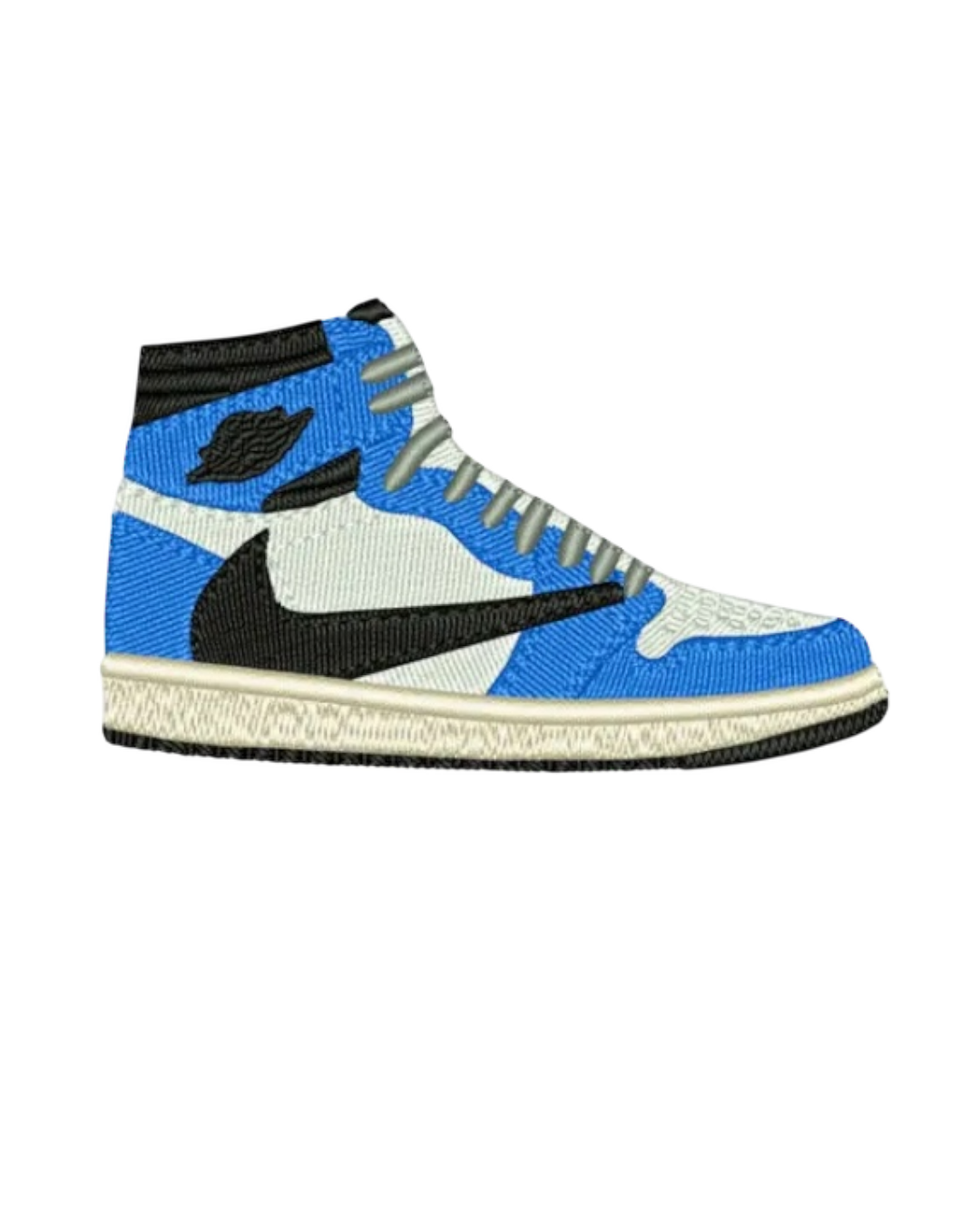 Fashion blue sneaker iron on patches