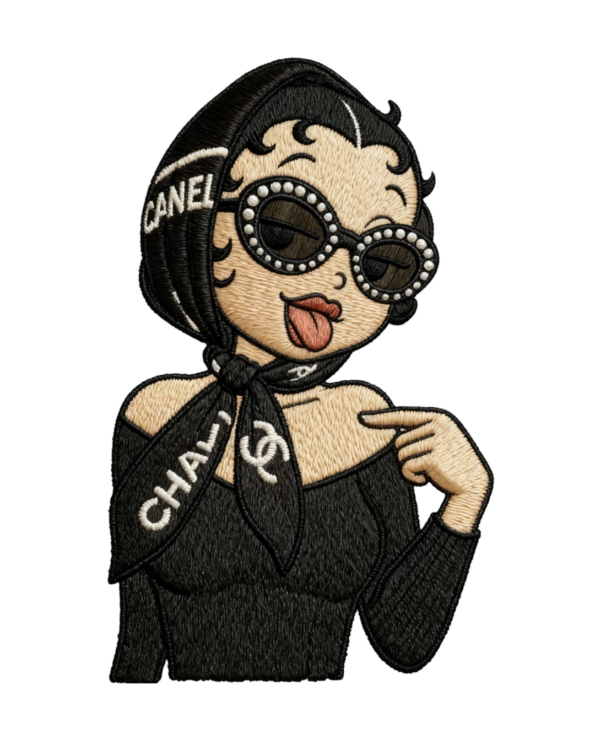 Fashion betty scarf iron on patches