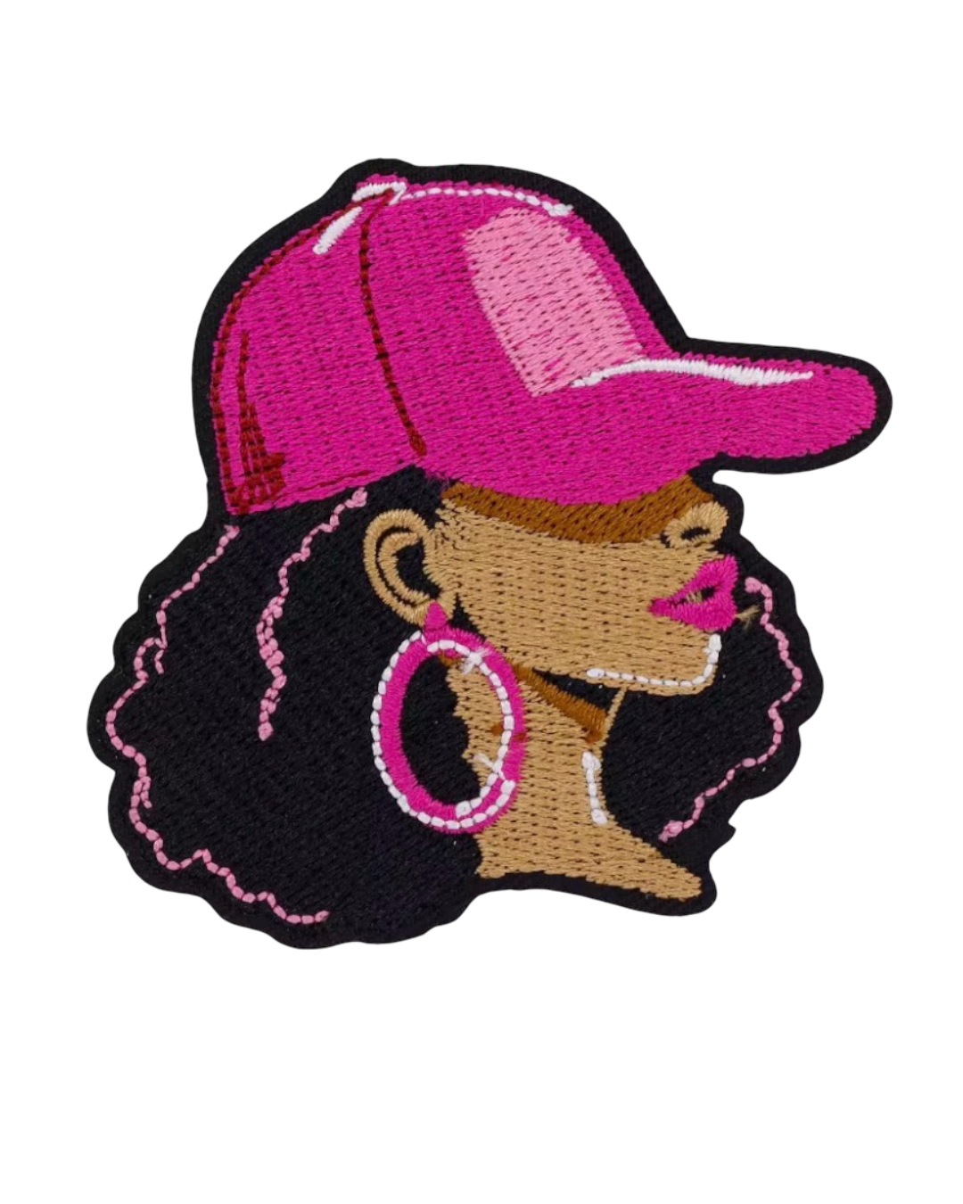 Black afro beautiful iron on melanin patches