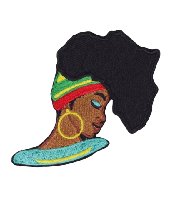 Black afro africa iron on melanin patches