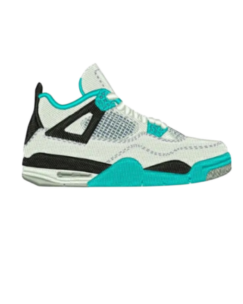 Fashion teal 4s sneaker iron on patches