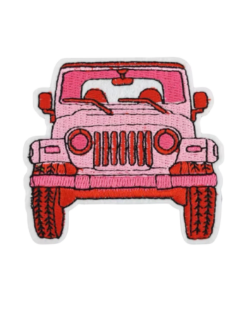 Pink jeep iron on car patches