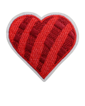 Stripe Heart iron on patches
