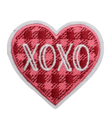 XOXO Heart iron on patches