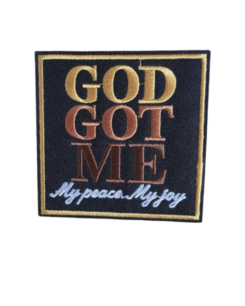 God got me iron on patch