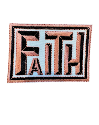 Faith iron on patch