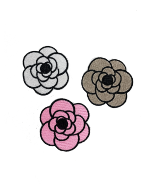 Embroidery iron on flower patches