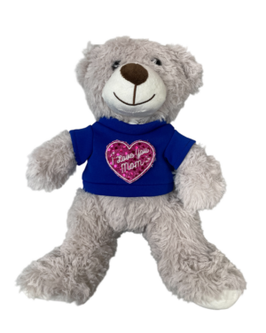 I love you mom heart stuffed animal plush teddy bear