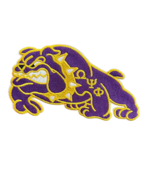 Bulldog Omega Psi Phi patches 