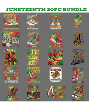 20pcs Bundle Juneteenth heat transfers