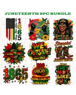 9pcs Bundle Juneteenth heat transfers