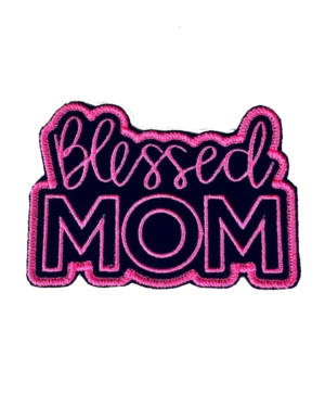 Blessed mom iron on patches