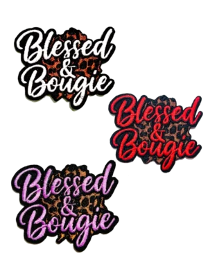 Blessed And bougie iron on patches