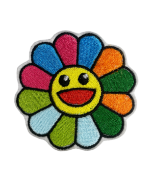 Sun smiley iron on embroidery patches