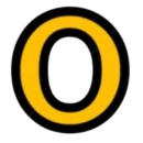 Custom Greek letter embroidery patch - Omicron