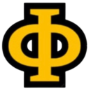 Custom Greek letter embroidery patch - Phi