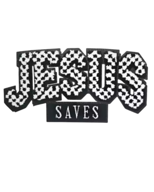 Large Jesus saves chenille Patches