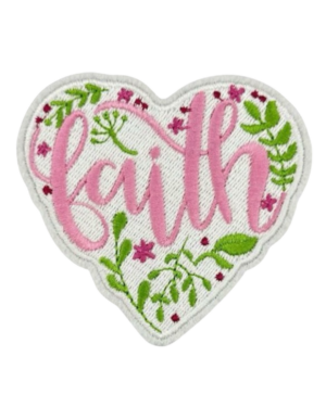 Faith heart christian patches