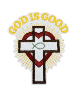 God is good cross christian patches