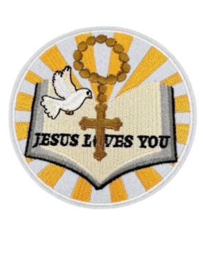 Jesus loves you christian patches