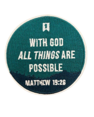 With god all things are possible christian patches