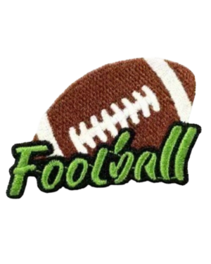 colorful football iron on patches collection