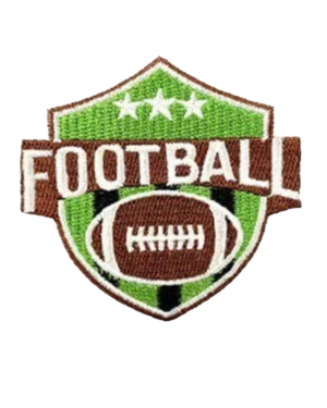 colorful football iron on patches collection