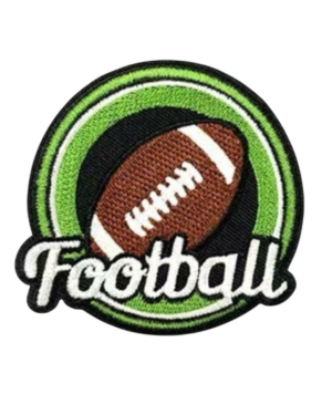 Round iron on football patches